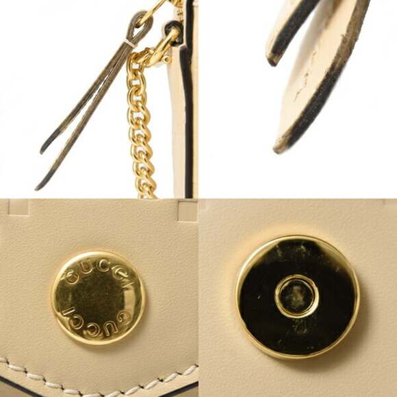 GUCCI Authentic Cream Leather Shoulder Bag - Picture 8 of 10